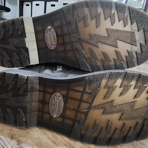 Demonia Black Leathet Boots with Buckles - Picture 12 of 15